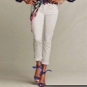 Cabi Slim Boyfriend jeans - white